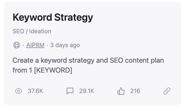 Keyword Strategy ChatGPT Prompt Template for SEO