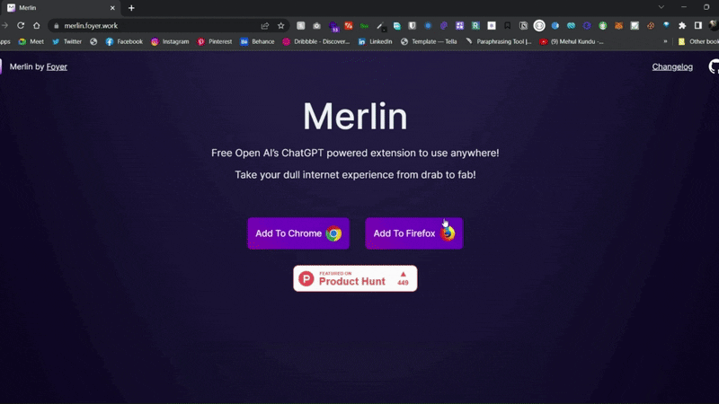 The Merlin Chat-GPT Chrome extension is an absolutely revolutionary tool that gives users access to the power of OpenAI's incredibly advanced ChatGPT AI. Users can gain instant access to intelligent and personalized responses with just a single prompt.