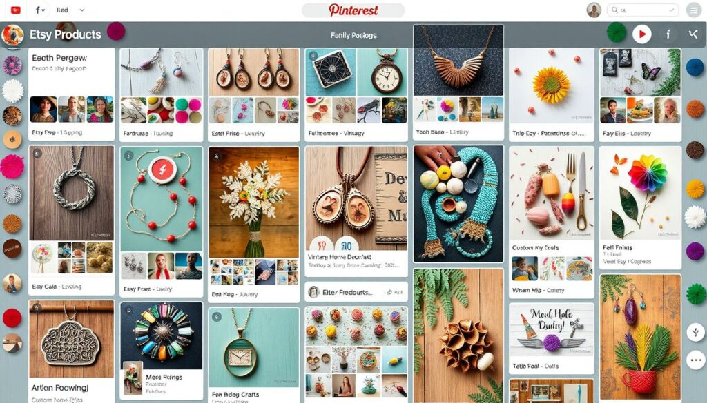 Etsy product categories on Pinterest