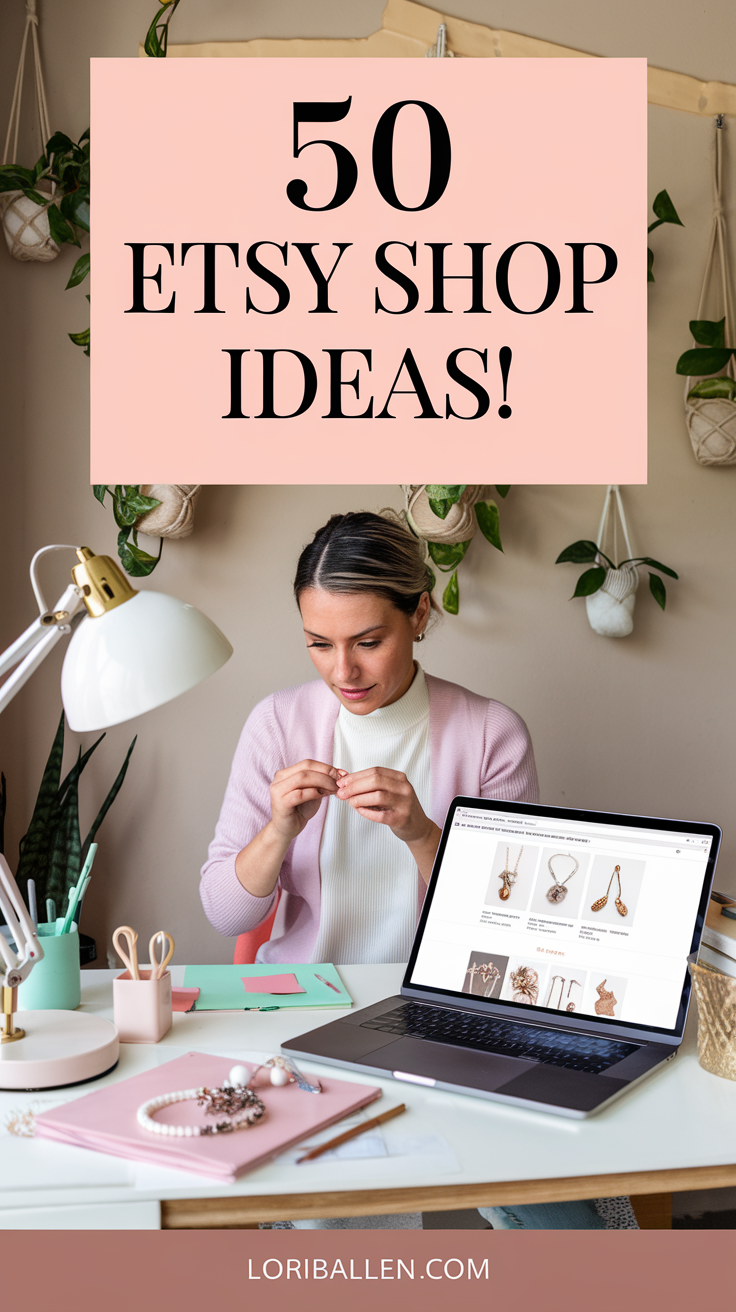 50 Etsy Shop Ideas You Need to Start NOW to Crush It in 2024 15 Discover how to turn your passions into profit with these unique and trendy Etsy shop ideas. From custom jewelry to handmade pottery, start your journey to financial freedom today!