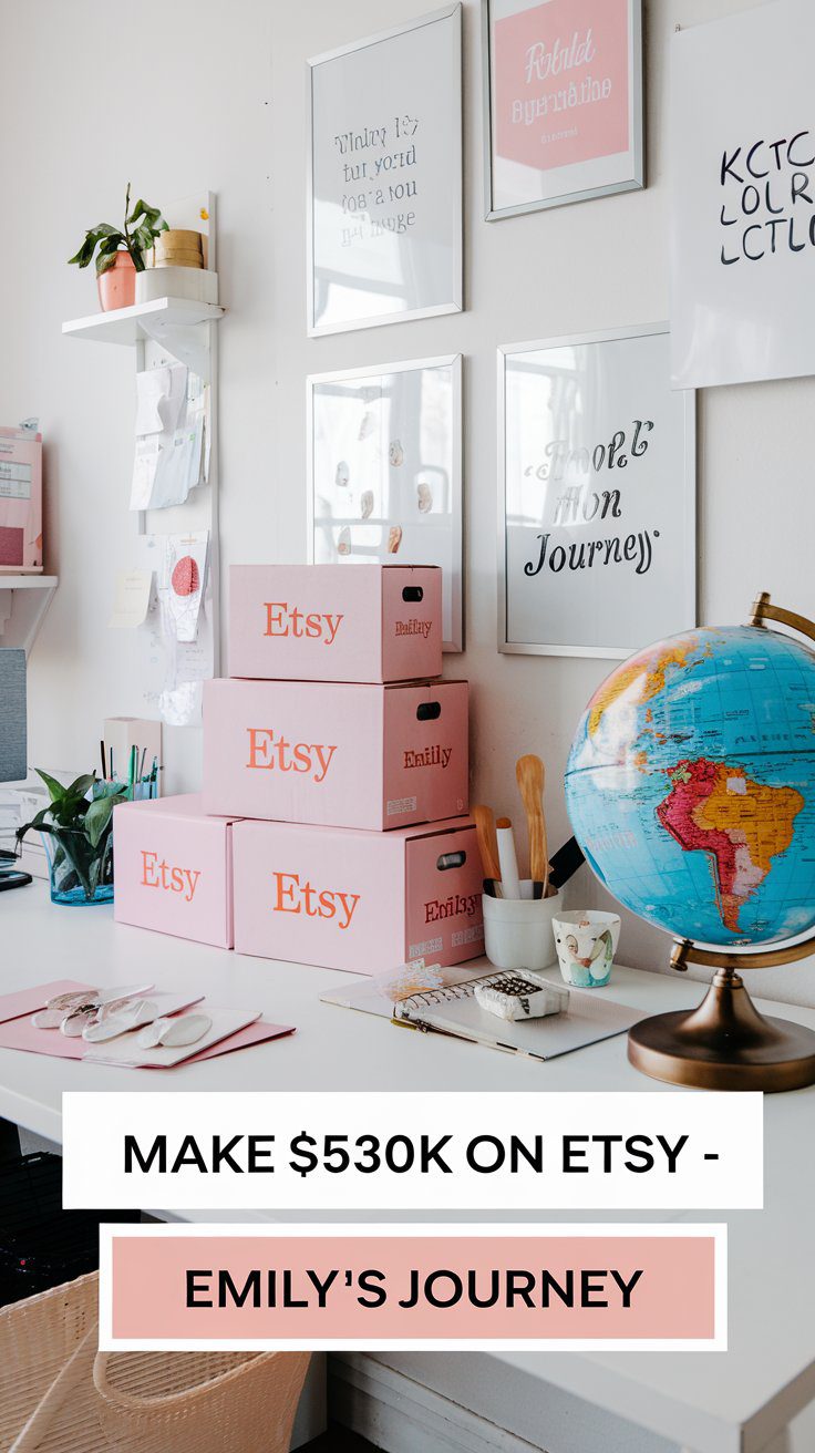 You don’t need to be a graphic designer to create best-selling Etsy products. Emily’s top-selling product has only three words on it!