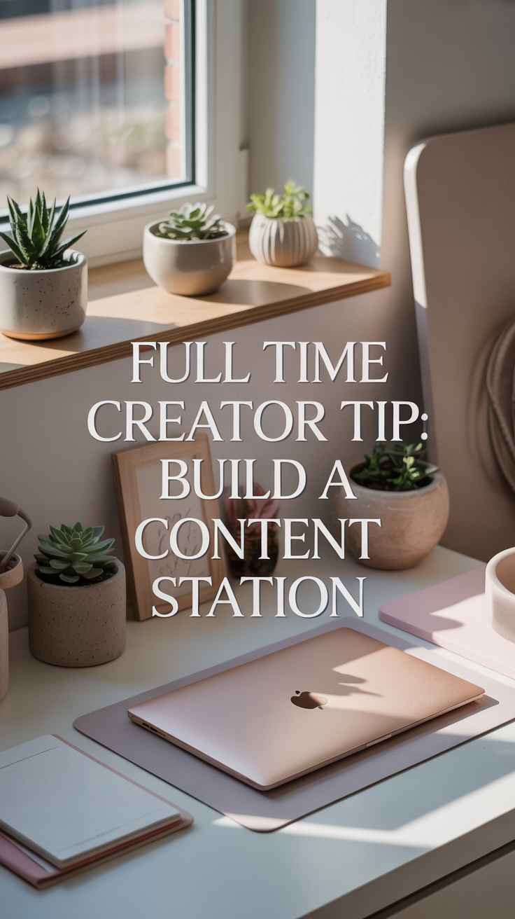 Once you start creating regularly, setup fatigue becomes real. If you have to dig through drawers for your mic or wait for batteries to charge every time you film, you’ll start skipping days. I’ve been there — so I built what I call my “content station.”