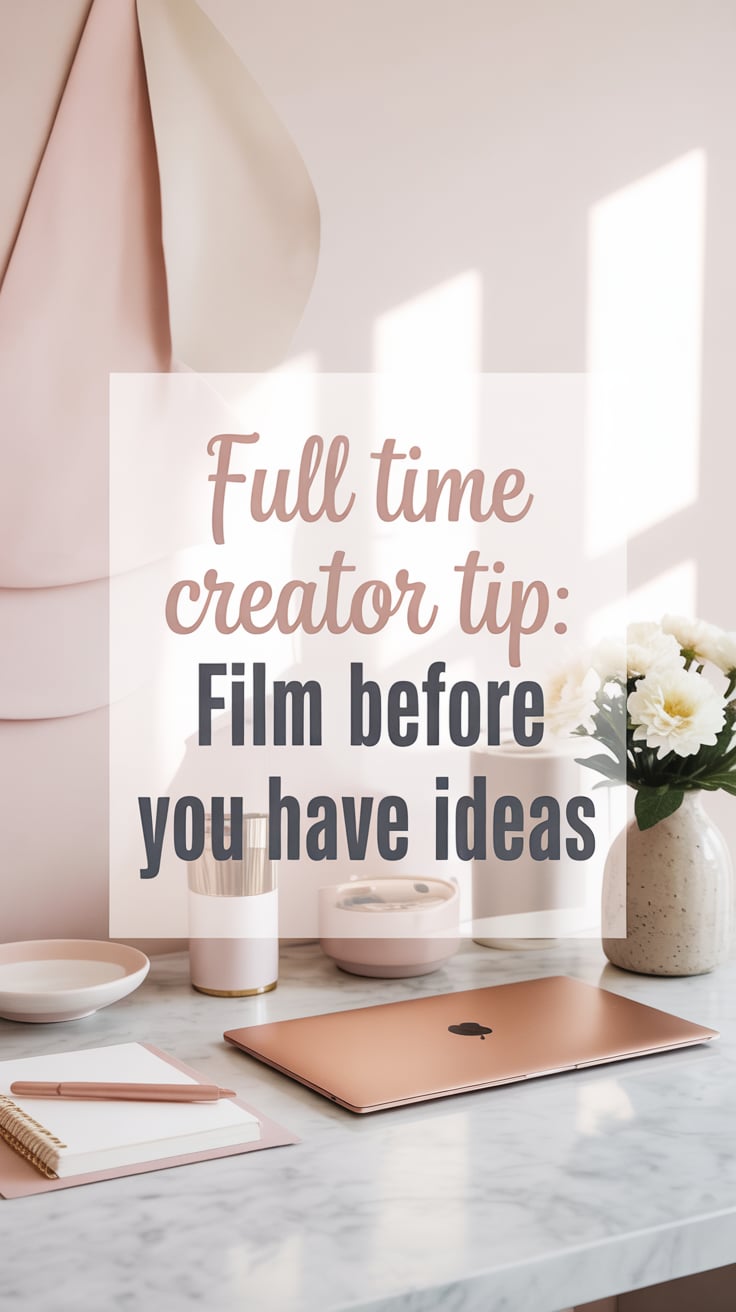 That’s how creators build consistency. You stop waiting for the “perfect” idea and start living like the camera is always part of your day. Eventually, filming feels as normal as grabbing your phone to check messages — and that’s when content creation gets easy.